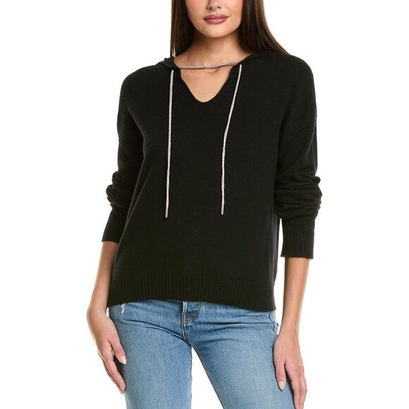 D.Exterior WomensWool & Cashmere-Blend Hoodie Black
